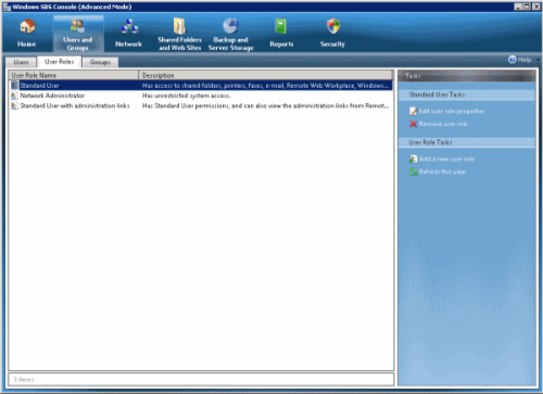SBS 2008 Console Role Management