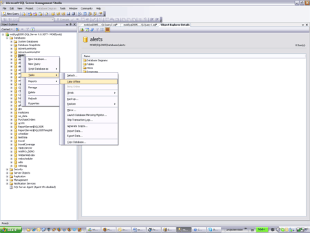 Sql Server Take Database Offline